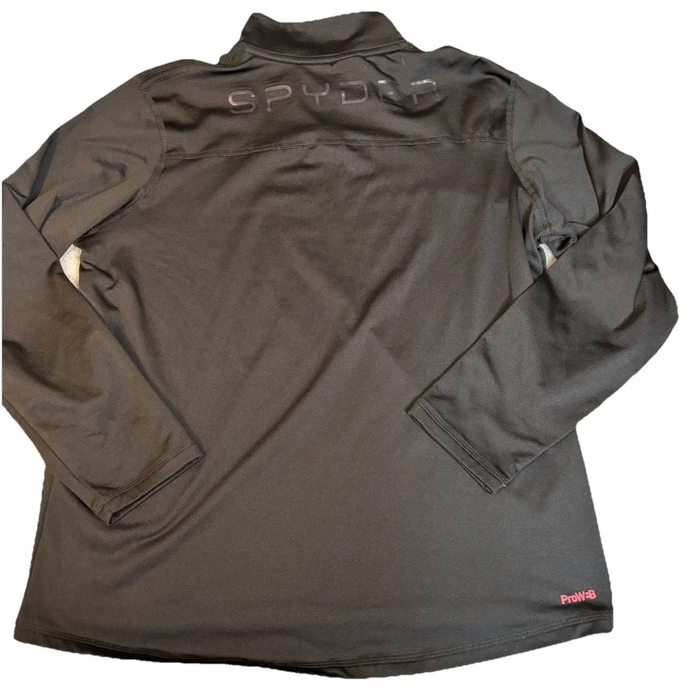 Spyder Sweatshirt Mens Medium Black Quarter Zip Pro Web Active‎ Polyester Blend